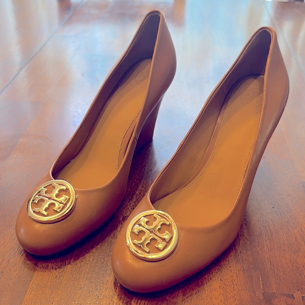 Tory Burch Cognac Wedges